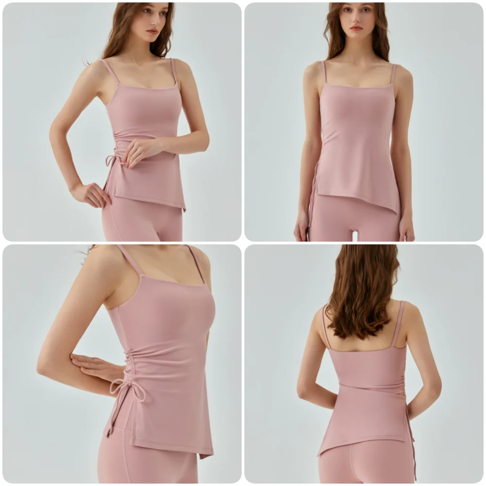 Emily Sportswear Nude Skin Feeling Yoga Suit Drawstring Pleated Slimming Yoga Top for Women Fixed Chest Pad Fitness Yoga Vest
Emily Sportswear Nude Skin Feeling Yoga Suit Drawstring Pleated Slimming Yoga Top for Women Fixed Chest Pad Fitness Yoga Vest