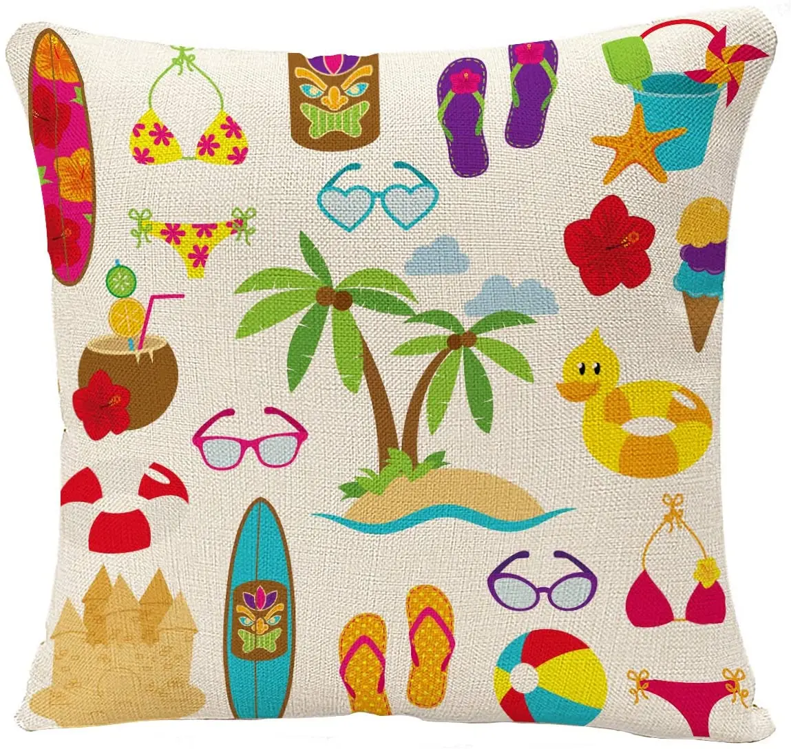Throw Pillow Cover Party Collection of Beach and Tropical Images Toy Hawaii Decorative Pillow Case
Throw Pillow Cover Party Collection of Beach and Tropical Images Toy Hawaii Decorative Pillow Case