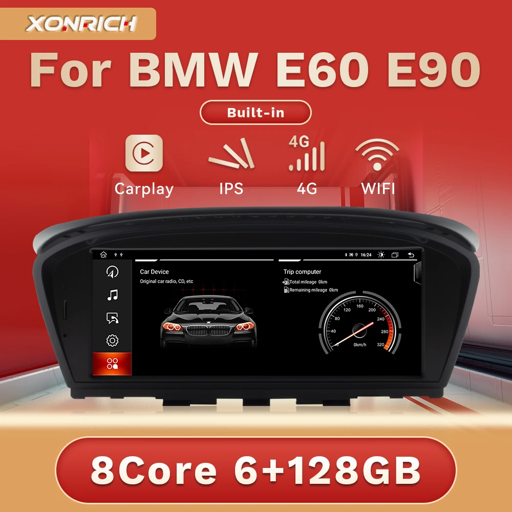 Автомобильный радиоприемник XONRICH 6 ГБ 128 Android 11 для BMW 5 серии E60 E61 E63 E64 E90 E91 E92 E93 CCC CIC