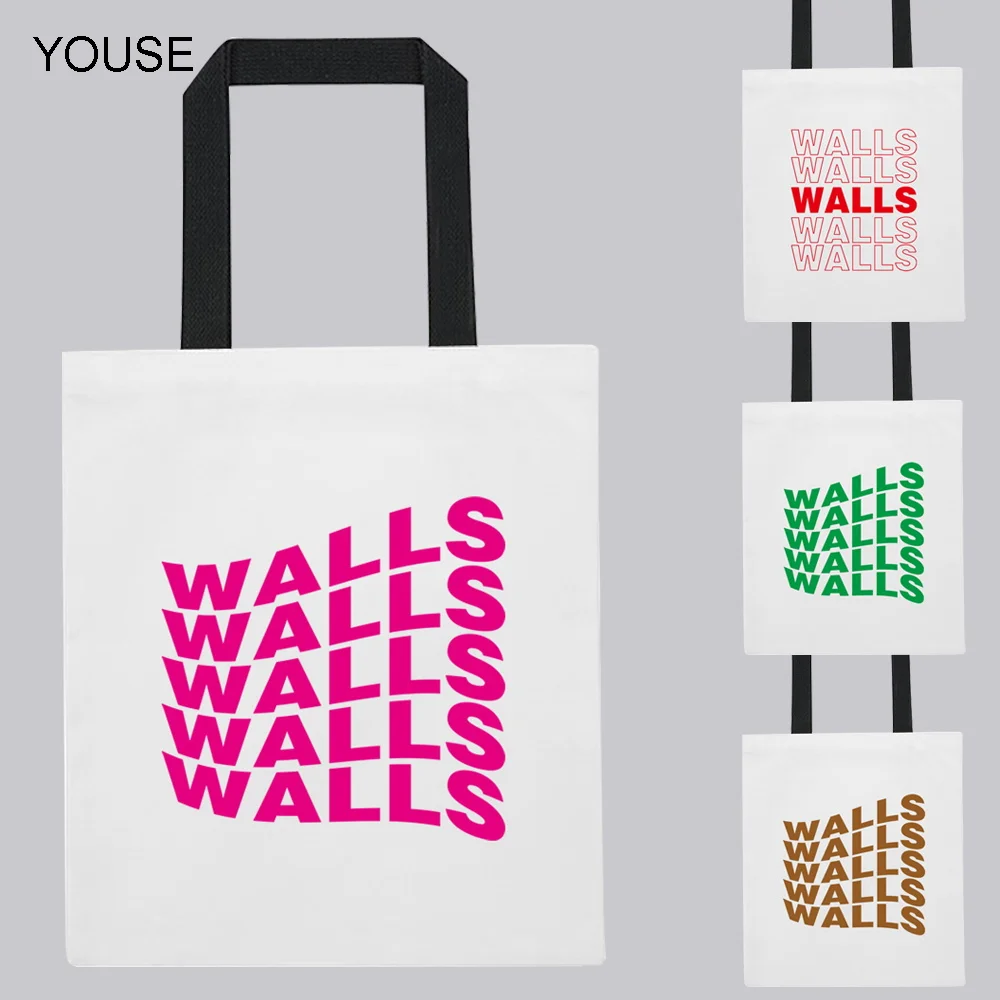 Reusable Shopping Bags Student Canvas Bags Foldable Walls Pattern Women's Shoulder Bags Handbag
Reusable Shopping Bags Student Canvas Bags Foldable Walls Pattern Women's Shoulder Bags Handbag