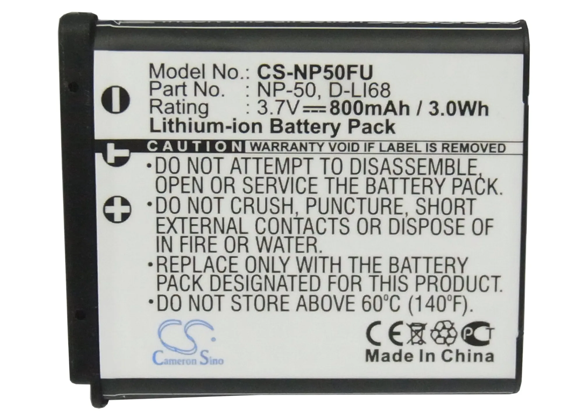 Cameron Sino Camera Replacement Li-ion Battery 800mAh For NP-50 ROLLEI FinePix F100fd, Fine Free Tools
Cameron Sino Camera Replacement Li-ion Battery 800mAh For NP-50 ROLLEI FinePix F100fd, Fine Free Tools