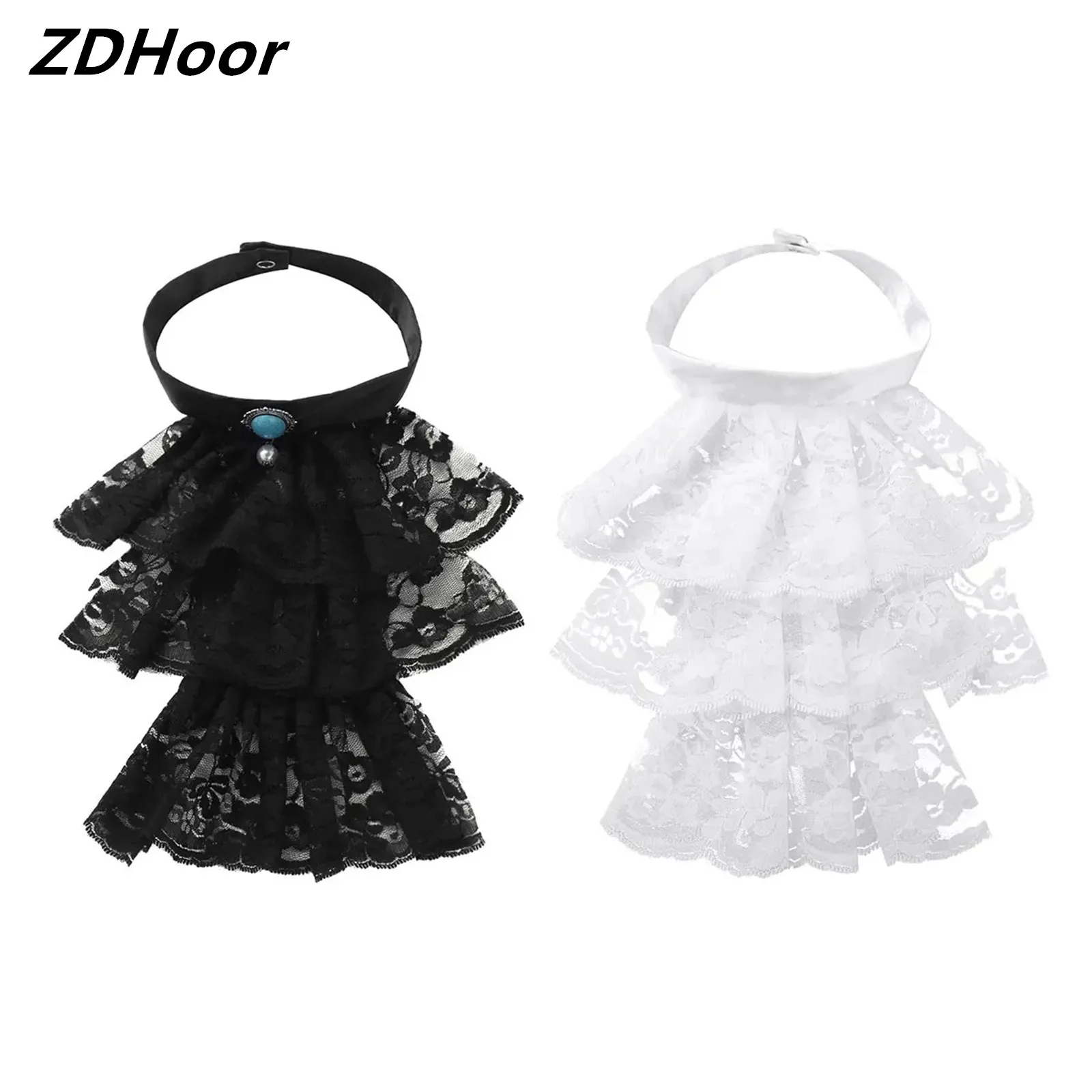 Fake Collar Victorian Renaissance Detachable Ruffled Lace Jabot Neck Collar Stage Party Steampunk Costume Accessory Lace Collar
Fake Collar Victorian Renaissance Detachable Ruffled Lace Jabot Neck Collar Stage Party Steampunk Costume Accessory Lace Collar