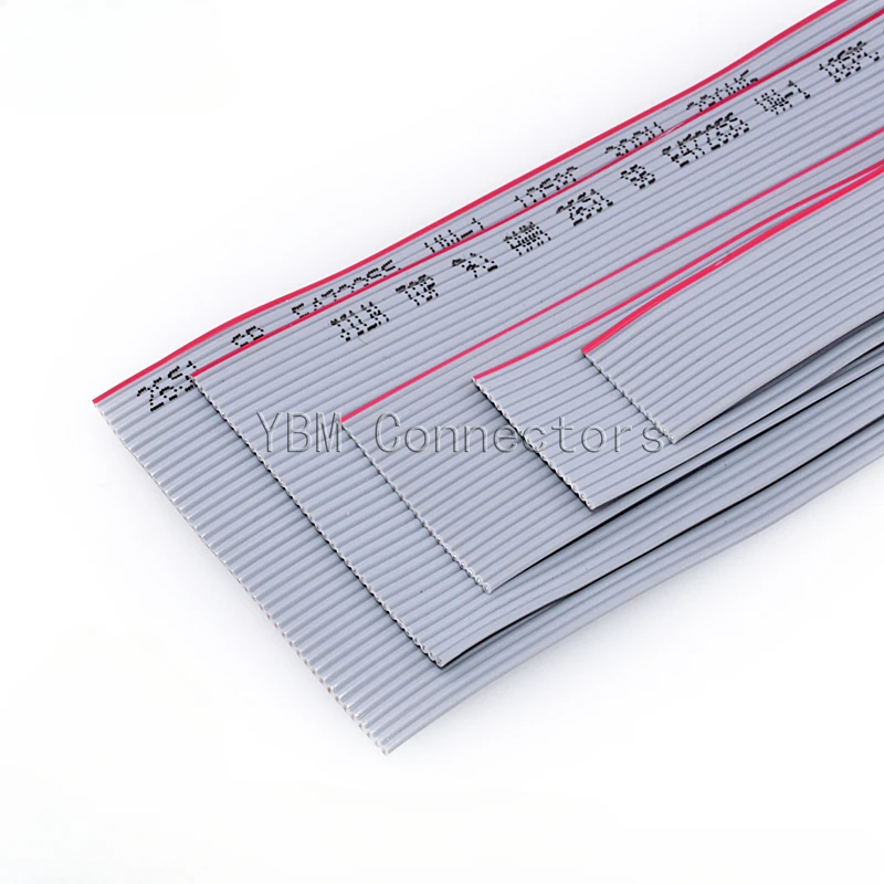 1M 1meter Gray Flat Ribbon Cable FC Data Wire Line 1.27mm Spacing Pitch 10P 12 14 16 20P 26P 34P 40P 50 60 64P 10Way AWG28 300V
1M 1meter Gray Flat Ribbon Cable FC Data Wire Line 1.27mm Spacing Pitch 10P 12 14 16 20P 26P 34P 40P 50 60 64P 10Way AWG28 300V