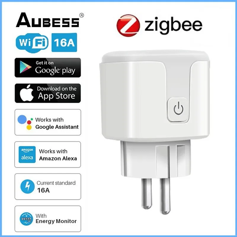 EU Smart Zigbee Plug Adaptor 16A Remote Voice Control Power Monitor Socket Outlet Timing Function Work With Alexa Home Tuya
EU Smart Zigbee Plug Adaptor 16A Remote Voice Control Power Monitor Socket Outlet Timing Function Work With Alexa Home Tuya