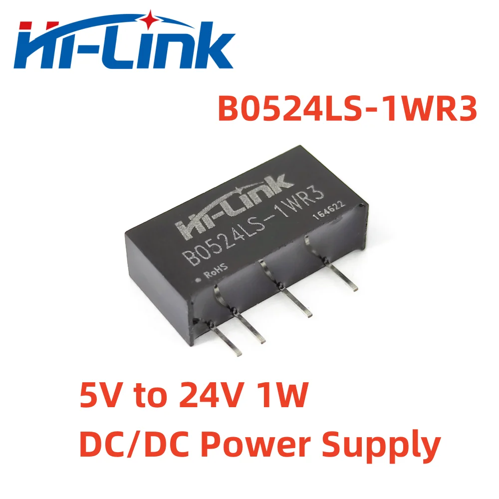 

Hilink DC/DC B0524LS-1WR3 1W 5V To 24V/42mA Isolation Mini Adjustable Power Module Converter PCB Intelligent Household