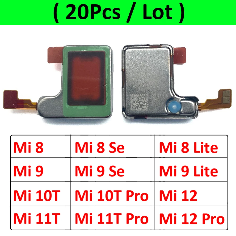 20Pcs/Lot, Original Earpiece Ear Sound Top Speaker Receiver For Xiaomi Mi 8 9 Se Lite 10T 11 11T 12 Pro
20Pcs/Lot, Original Earpiece Ear Sound Top Speaker Receiver For Xiaomi Mi 8 9 Se Lite 10T 11 11T 12 Pro