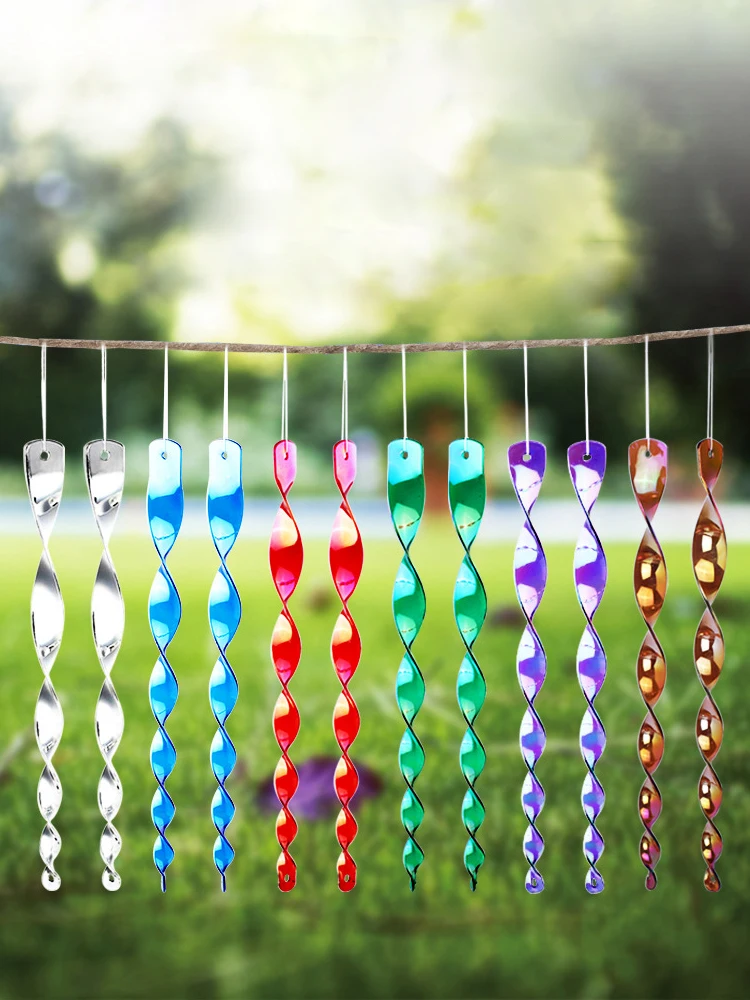12PCS 30cm Bird Repellent Sticks Wind Twisting Scare Spiral Rods Garden Yard Outdoor Hanging Protect Crop Reflective Deterrent
12PCS 30cm Bird Repellent Sticks Wind Twisting Scare Spiral Rods Garden Yard Outdoor Hanging Protect Crop Reflective Deterrent