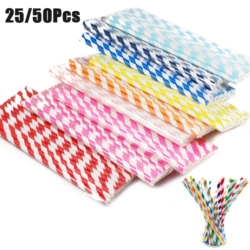 25/50Pcs Biodegradable Stripes Paper Straws Colorful Stripes Drinking Straws for Wedding Birthday Party Decoration Bar Supplies
25/50Pcs Biodegradable Stripes Paper Straws Colorful Stripes Drinking Straws for Wedding Birthday Party Decoration Bar Supplies