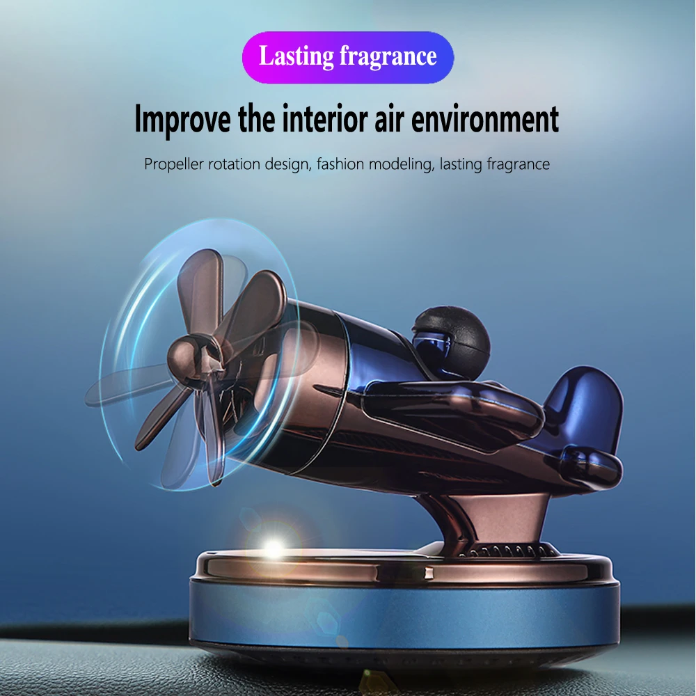Solar Aircraft Propeller Rotating Light Fragrance Diffuser Car Interior Air Freshener Men's And Women's Indoor Aroma Decoration
Solar Aircraft Propeller Rotating Light Fragrance Diffuser Car Interior Air Freshener Men's And Women's Indoor Aroma Decoration