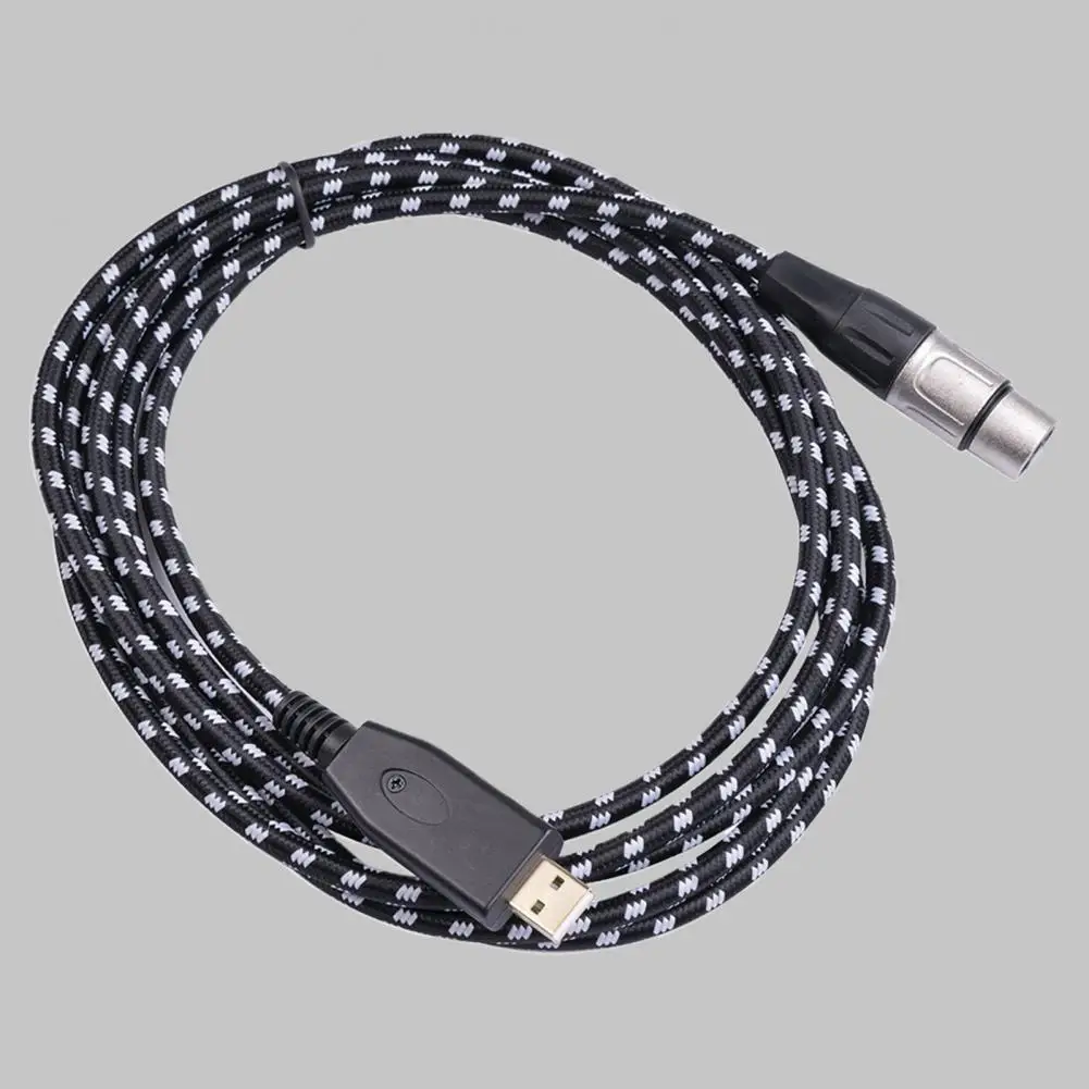 Профессиональный кабель-преобразователь USB в XLR 300 см Прочный USB-кабель для