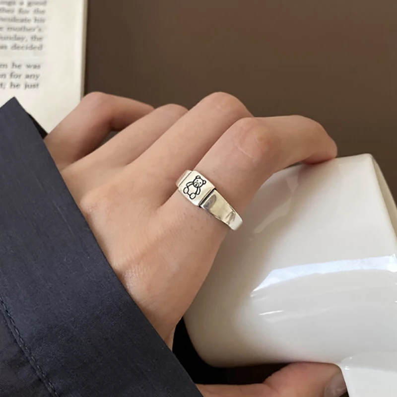 Bear Cute Simple Animal Minimalist Silver Color Adjustable Index Finger Rings For Women Trendy Fashion Korean Jewelry
Bear Cute Simple Animal Minimalist Silver Color Adjustable Index Finger Rings For Women Trendy Fashion Korean Jewelry