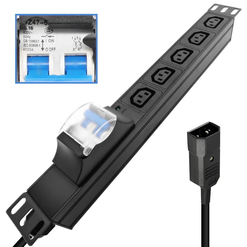 PDU SPD Power Strip Distribution 5 Unit Network Cabinet Socket Plug 4000W Aluminium alloy Independent switch C13 SOCKET
PDU SPD Power Strip Distribution 5 Unit Network Cabinet Socket Plug 4000W Aluminium alloy Independent switch C13 SOCKET