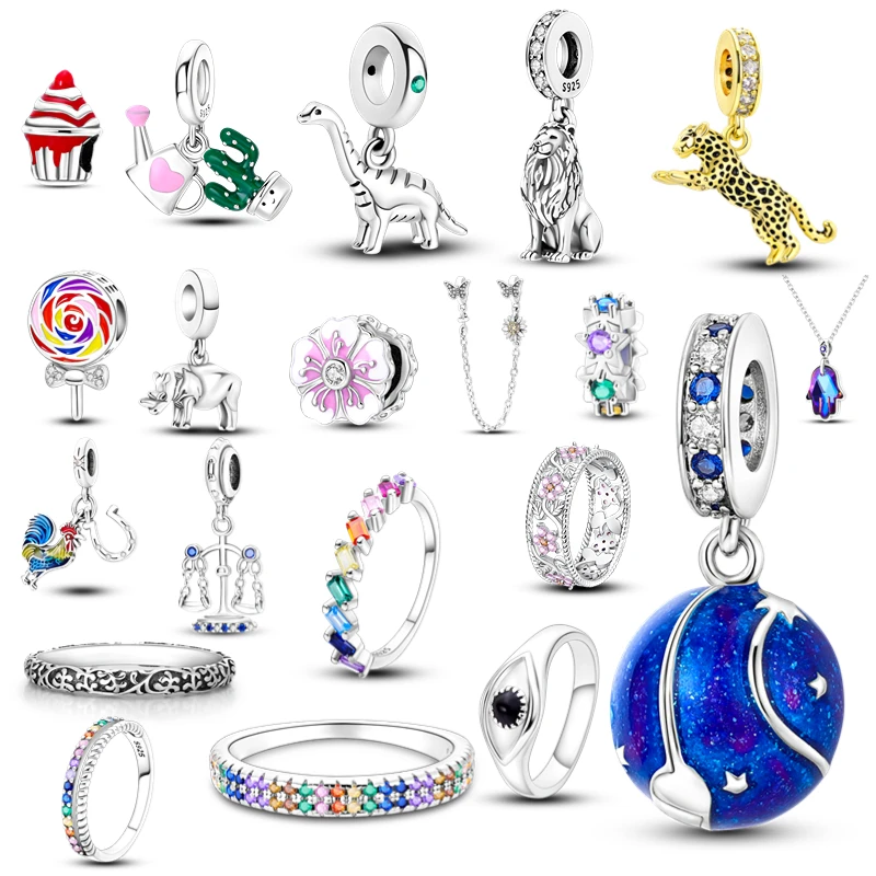 925 sterling silver blue star moonlight shining double -ring color lady earrings suitable for original Pandora bracelet jewelry
925 sterling silver blue star moonlight shining double -ring color lady earrings suitable for original Pandora bracelet jewelry