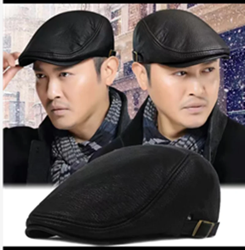 Duck Tongue Hat Men's Women's Autumn and Winter New Middle aged and Old aged Leather Beret Retro Forward Hat
Duck Tongue Hat Men's Women's Autumn and Winter New Middle aged and Old aged Leather Beret Retro Forward Hat