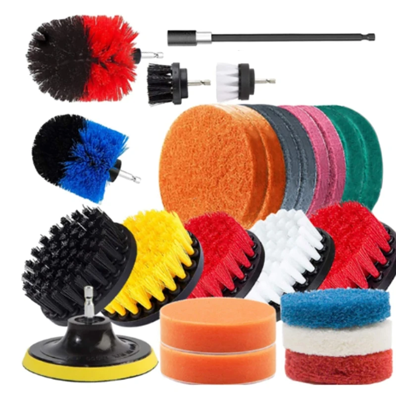 25 Pcs Drill Brush Attachments Set,Power Scrubber Brush With Extend Long Attachment All Purpose Clean For Car, Kitchen
25 Pcs Drill Brush Attachments Set,Power Scrubber Brush With Extend Long Attachment All Purpose Clean For Car, Kitchen