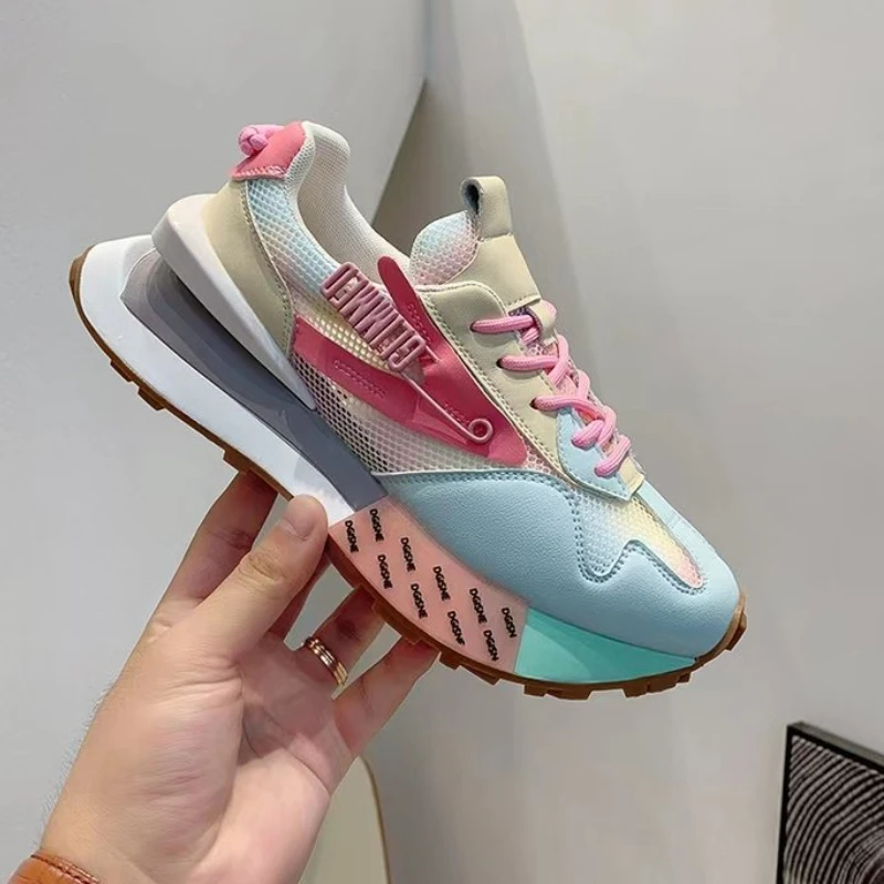 Designers Shoes for Women Breathable Women's Sneakers Color Blocking Thick Sole Vulcanized Shoes Pink Fashion Casual Brand Shoes
Designers Shoes for Women Breathable Women's Sneakers Color Blocking Thick Sole Vulcanized Shoes Pink Fashion Casual Brand Shoes