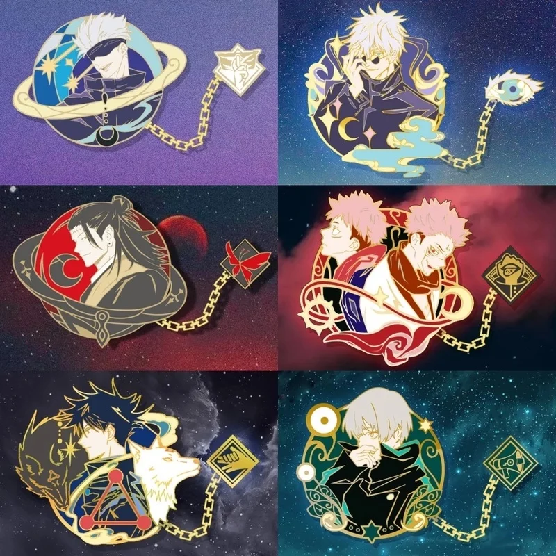 Anime Jujutsu Kaisen brooch Gojo Satoru figure Metal Chain Badge Button Pins Collection Pendant Souvenir Cosplay Gift
Anime Jujutsu Kaisen brooch Gojo Satoru figure Metal Chain Badge Button Pins Collection Pendant Souvenir Cosplay Gift