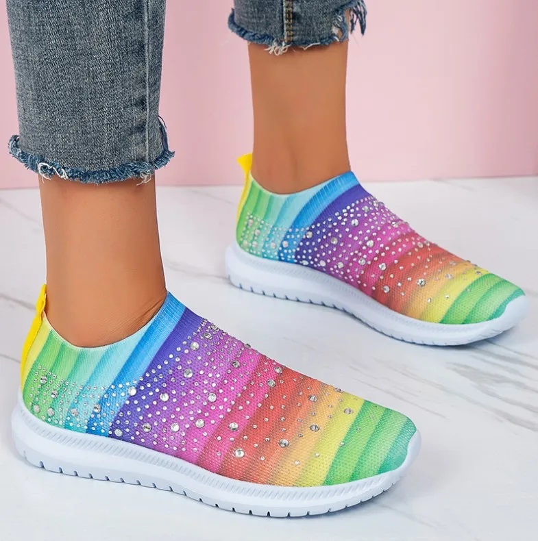 Flats Sports Shoes Sneakers 2022 New Spring Summer Designer Crystal Mesh Casual Cozy Loafers Running Breathable Vulcanized Shoes
Flats Sports Shoes Sneakers 2022 New Spring Summer Designer Crystal Mesh Casual Cozy Loafers Running Breathable Vulcanized Shoes