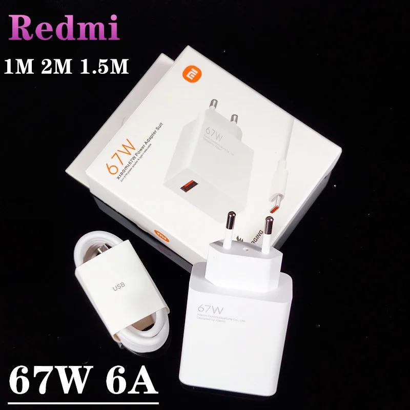 Redmi Note Charger 67W Original EU Xiaomi 55W 33W Fast charger 6A cable For Mi 13 12 12x 11 Pro Poco X4 F4 Blackshark 3 Pad 5
Redmi Note Charger 67W Original EU Xiaomi 55W 33W Fast charger 6A cable For Mi 13 12 12x 11 Pro Poco X4 F4 Blackshark 3 Pad 5