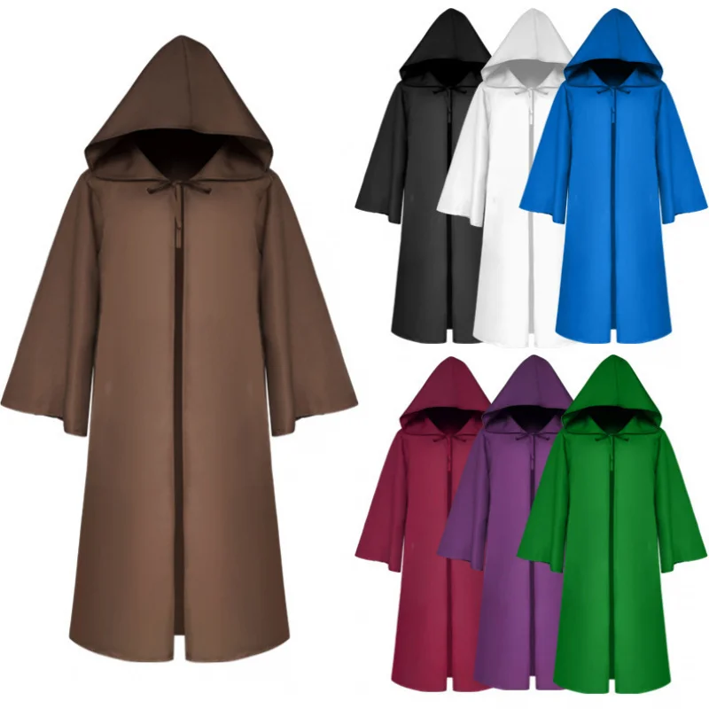 Medieval European Cosplay Grim Reaper Cloak Adult Kids Knight Robe Grave Keeper Long Sleeve Solid Color Cap Monk Acolyte Wear
Medieval European Cosplay Grim Reaper Cloak Adult Kids Knight Robe Grave Keeper Long Sleeve Solid Color Cap Monk Acolyte Wear