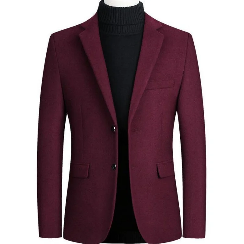 Woolen Suit Autumn Winter Simple Men Blazers Business Casual Blazers Wool Blend Jacket
Woolen Suit Autumn Winter Simple Men Blazers Business Casual Blazers Wool Blend Jacket