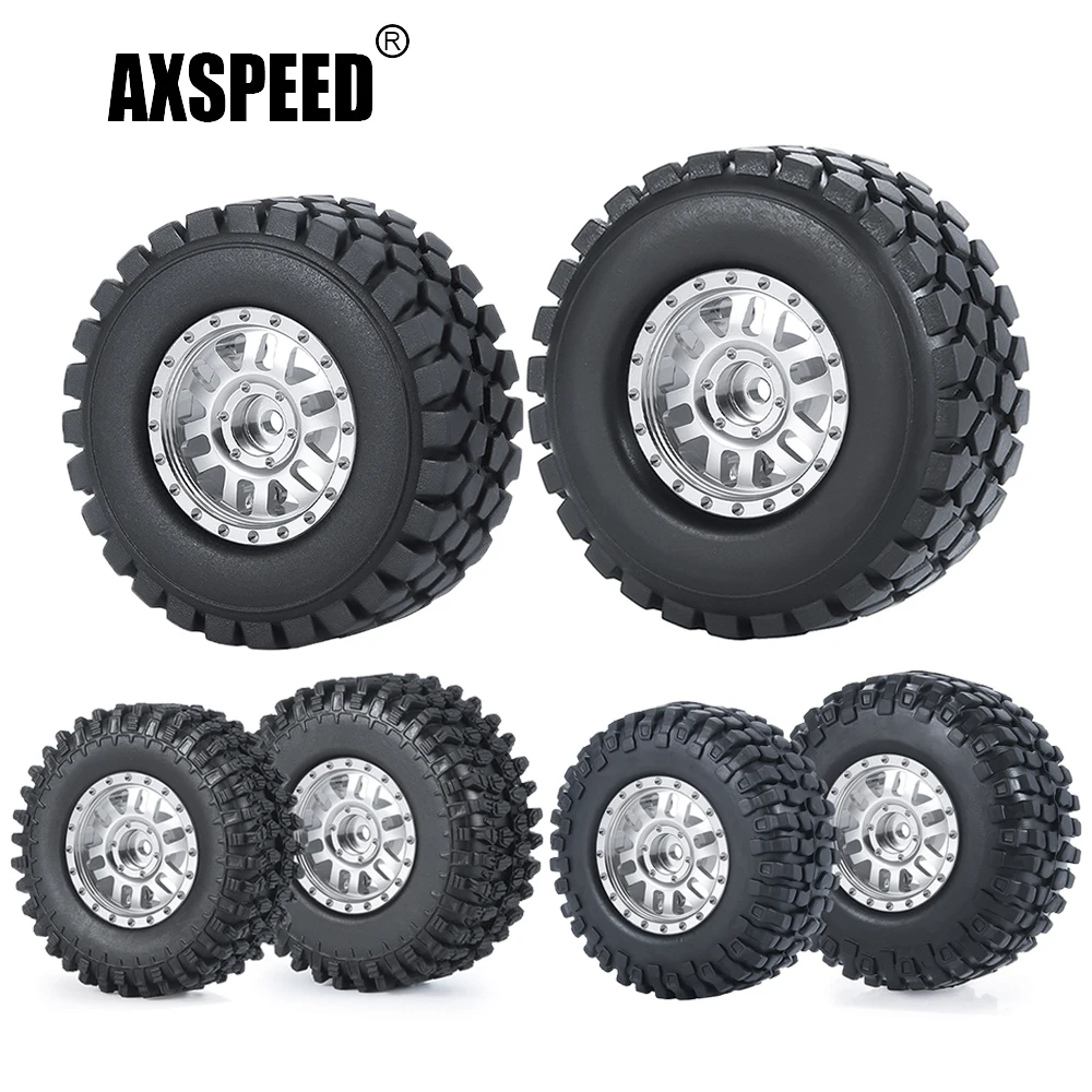 AXSPEED Micro 1,0 дюймовый металлический сплав Beadlock Колесные диски Hub 50/54 мм набор резиновых шин для Axial SCX24 1/24 RC Гусеничный автомобиль запчасти
AXSPEED Micro 1,0 дюймовый металлический сплав Beadlock Колесные диски Hub 50/54 мм набор резиновых шин для Axial SCX24 1/24 RC Гусеничный автомобиль запчасти