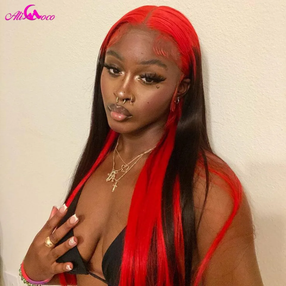 Ombre Red 13x4 Lace Front Wig Straight Highlight Colored Frontal Human Hair Wig Brazilian Remy Hair Pre Plucked 180% Density
Ombre Red 13x4 Lace Front Wig Straight Highlight Colored Frontal Human Hair Wig Brazilian Remy Hair Pre Plucked 180% Density