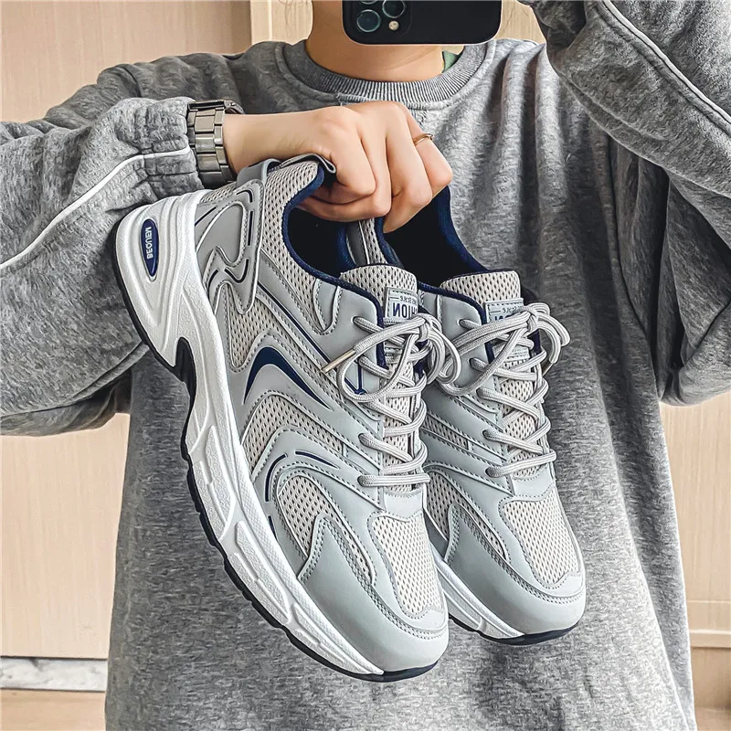 2023 Platform Fashion Chunky Anti-slip Sneakers Casual Daddy Shoes for Men Thick Sole Hard-Wearing Male Sports Outdoor Footwear
2023 Platform Fashion Chunky Anti-slip Sneakers Casual Daddy Shoes for Men Thick Sole Hard-Wearing Male Sports Outdoor Footwear