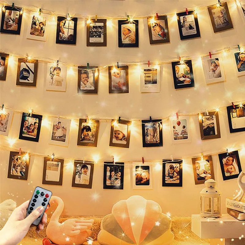 Garland Christmas Decor Party Wedding Xmas Photo Clip Fairy Lamp Battery Operated Remote Outdoor Waterproof LED String Light 10M
Garland Christmas Decor Party Wedding Xmas Photo Clip Fairy Lamp Battery Operated Remote Outdoor Waterproof LED String Light 10M
