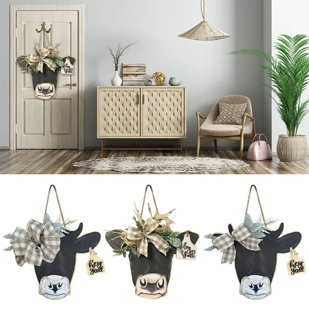 Wooden Cow Head Door Wreath Sign High Quality Gift Cow Porch Decoration Ornaments Creative Wooden Hanging Signs Outdoor
Wooden Cow Head Door Wreath Sign High Quality Gift Cow Porch Decoration Ornaments Creative Wooden Hanging Signs Outdoor