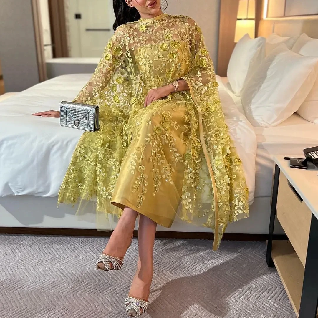 Fairytale Ankle Length Sheath Prom Dresses 2023 Handmade Flowers Lace Wraps Wedding Guest Women Wear Evening Party Gowns
Fairytale Ankle Length Sheath Prom Dresses 2023 Handmade Flowers Lace Wraps Wedding Guest Women Wear Evening Party Gowns