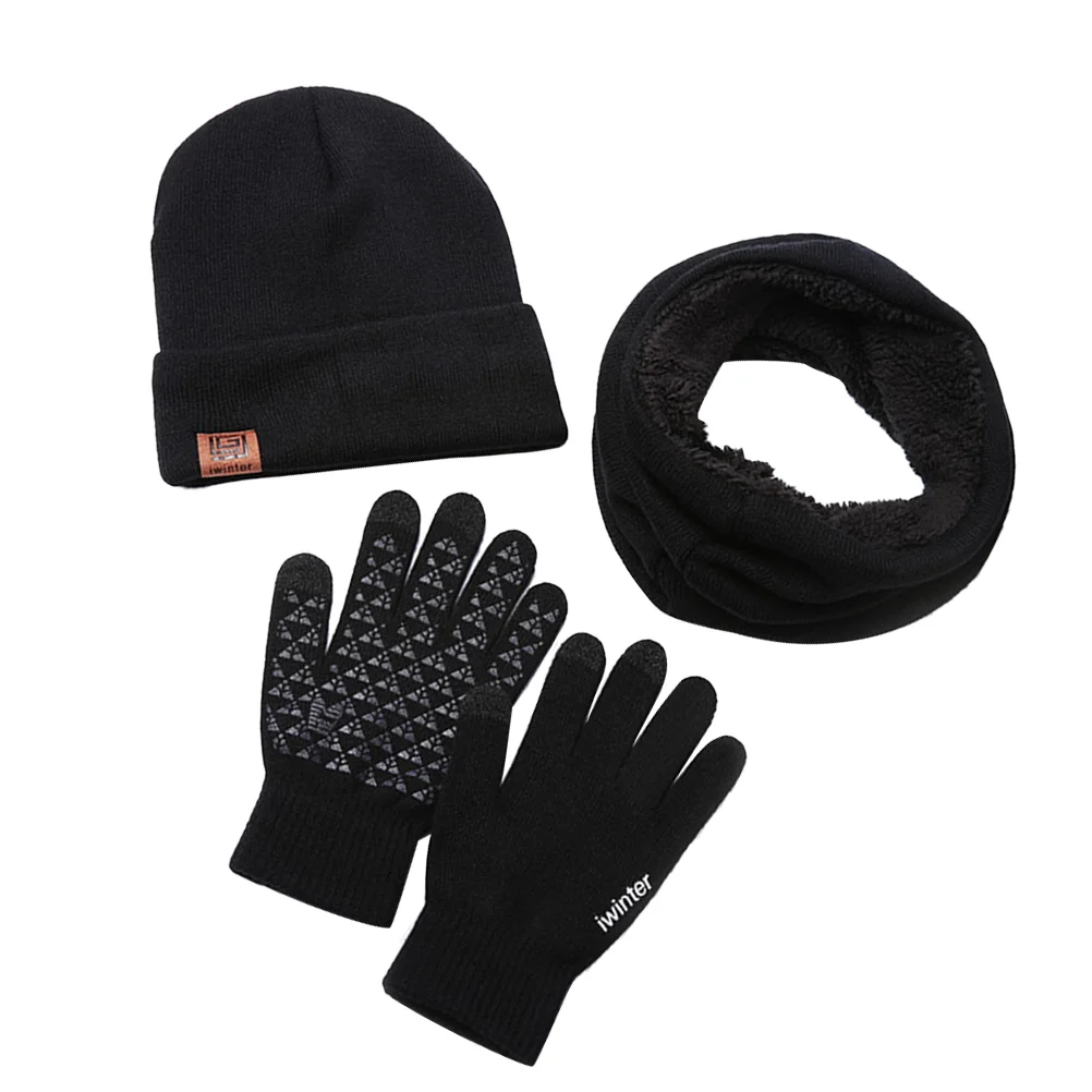 3Pcs Winter Warm Hat Scarf Set Camouflage Knitting Hat Set for Men Gift Set(Black)
3Pcs Winter Warm Hat Scarf Set Camouflage Knitting Hat Set for Men Gift Set(Black)