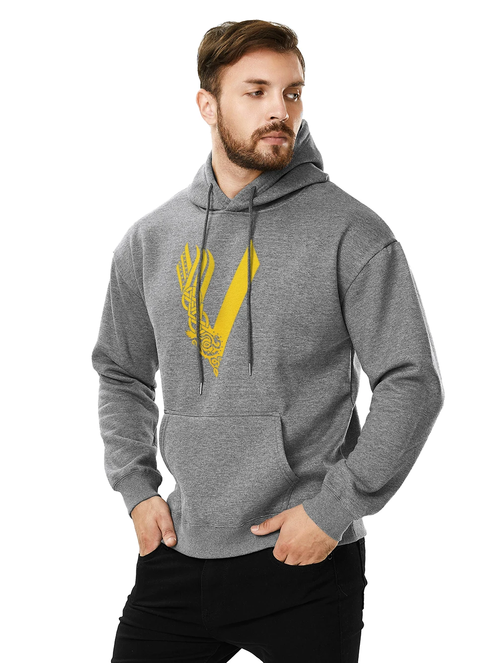 Hot sale Thicken Hoodie Men Winter Warm Cotton Sweatshirts Vikings Legend Movie yellow V logo Print Hoody Street Brand Pullovers
Hot sale Thicken Hoodie Men Winter Warm Cotton Sweatshirts Vikings Legend Movie yellow V logo Print Hoody Street Brand Pullovers