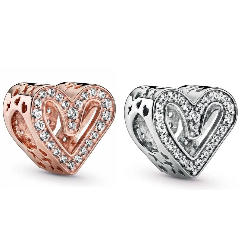 Original Openwork Rose Sparkling Freehand Heart With Crystal Charm Fit Pandora 925 Sterling Silver Bracelet Bangle Diy Jewelry
Original Openwork Rose Sparkling Freehand Heart With Crystal Charm Fit Pandora 925 Sterling Silver Bracelet Bangle Diy Jewelry