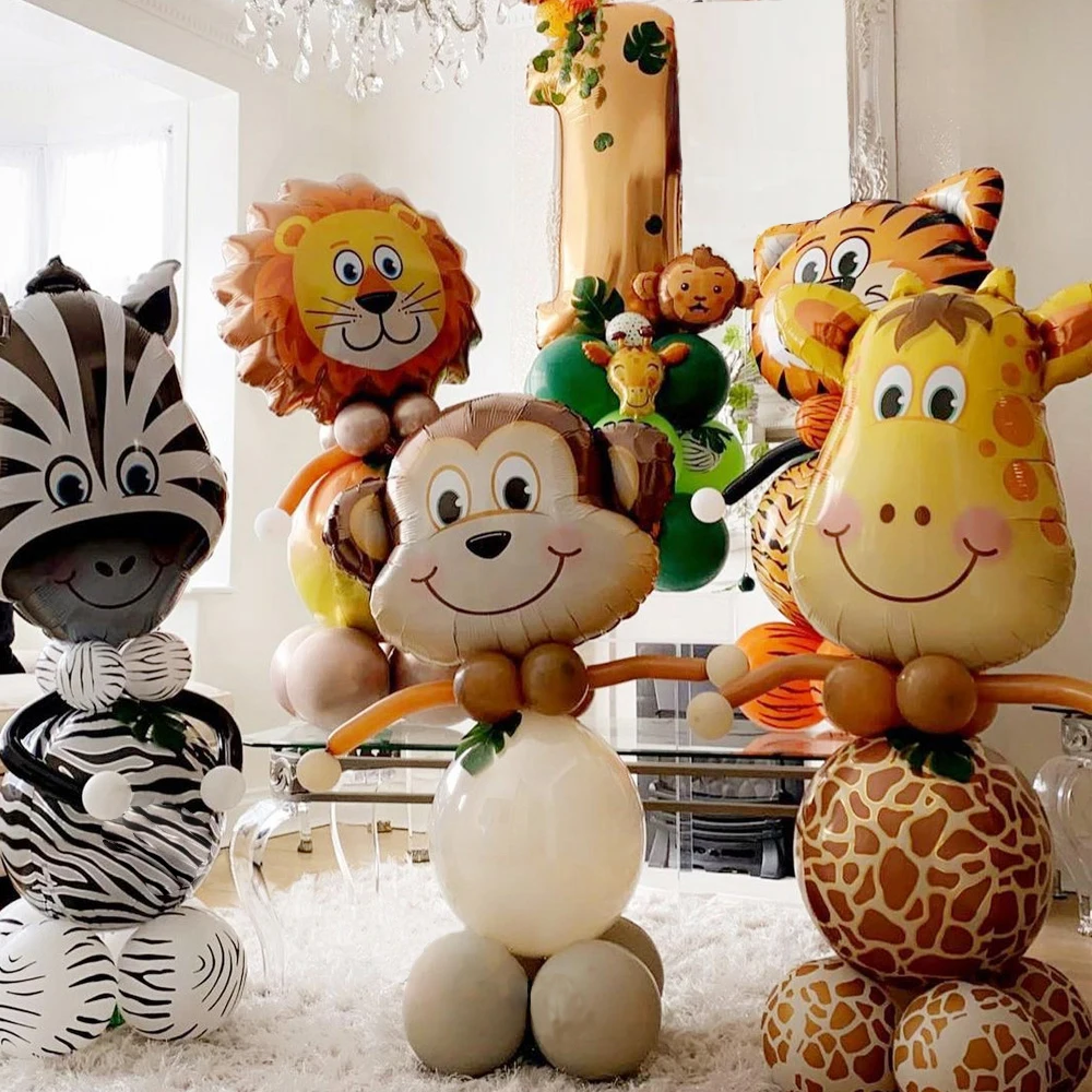 1 Set Jungle Animal Birthday Balloons Monkey Lion Tiger Helium Globos for Safari Wild One Kids Birthday Party Decor Baby Shower 
1 Set Jungle Animal Birthday Balloons Monkey Lion Tiger Helium Globos for Safari Wild One Kids Birthday Party Decor Baby Shower