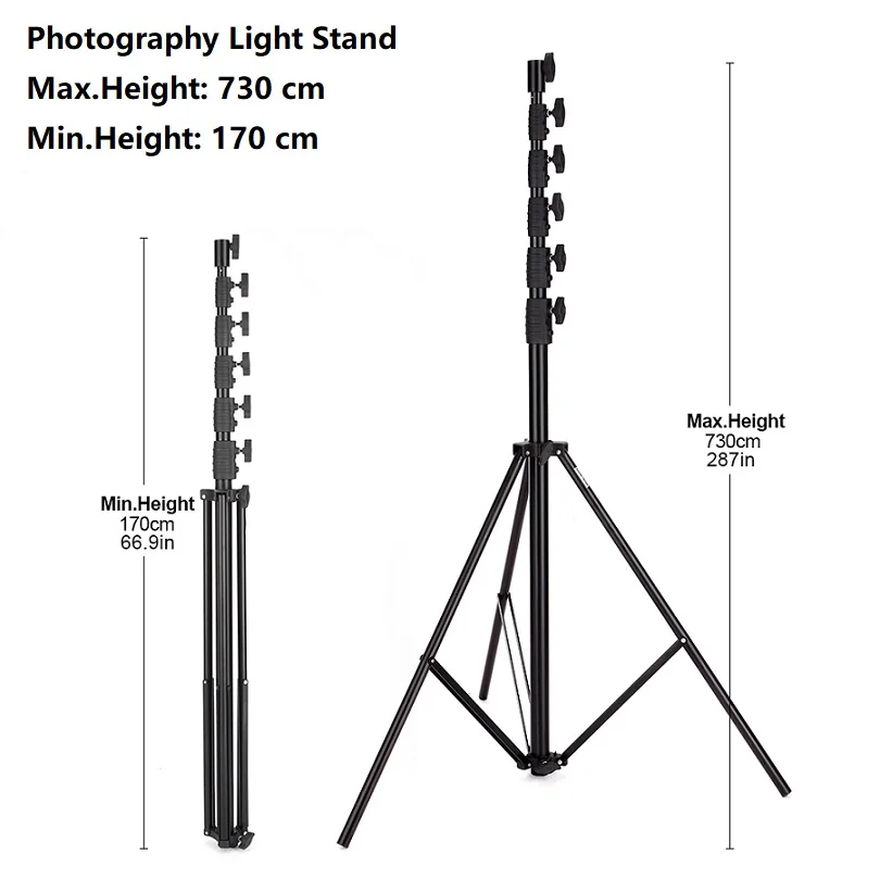 Selens Film and Light Stand With Air Pressure Buffer 7.3 Meters High All Aluminum Alloy Flash Frame Photography Kits Tripod
Selens Film and Light Stand With Air Pressure Buffer 7.3 Meters High All Aluminum Alloy Flash Frame Photography Kits Tripod