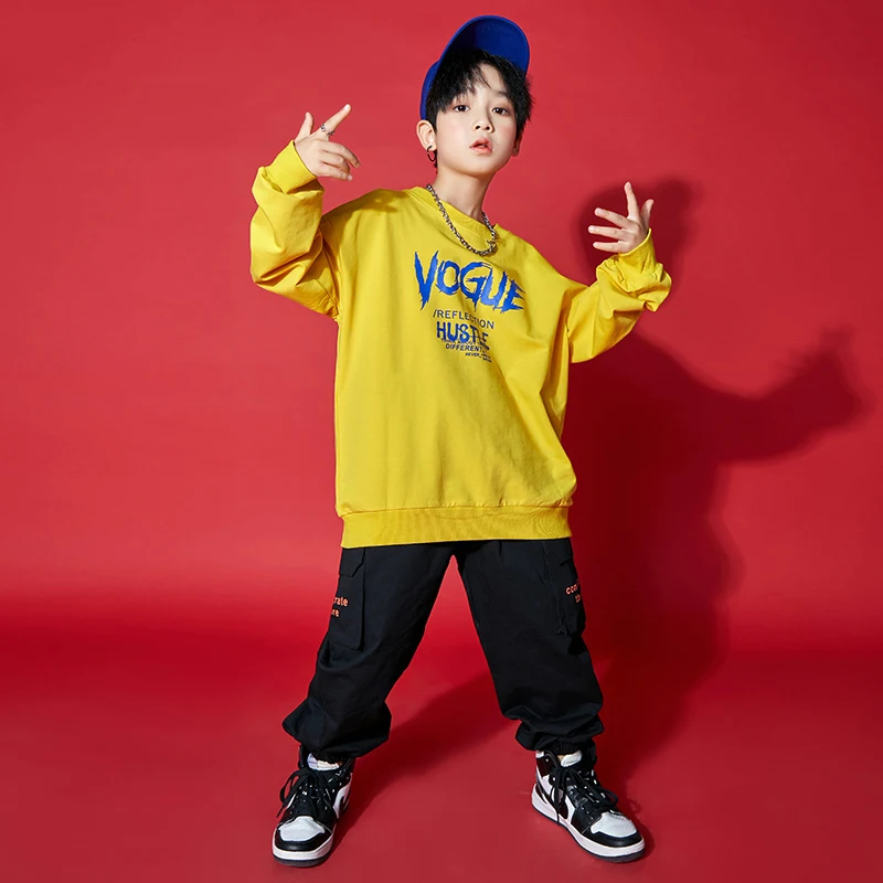 Children Hip-Hop Suit Yellow Long Sleeve Tops Kids Jazz Dance Clothing Girls Street Dance Practice Clothing Boys Outfits DQL6238
Children Hip-Hop Suit Yellow Long Sleeve Tops Kids Jazz Dance Clothing Girls Street Dance Practice Clothing Boys Outfits DQL6238