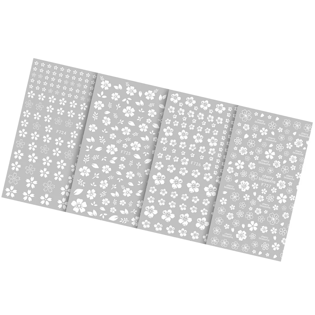 4 Sheets Flower Nail Stickers Self-Adhesive Nail Supplies Floral Nail Decals Nail 
4 Sheets Flower Nail Stickers Self-Adhesive Nail Supplies Floral Nail Decals Nail