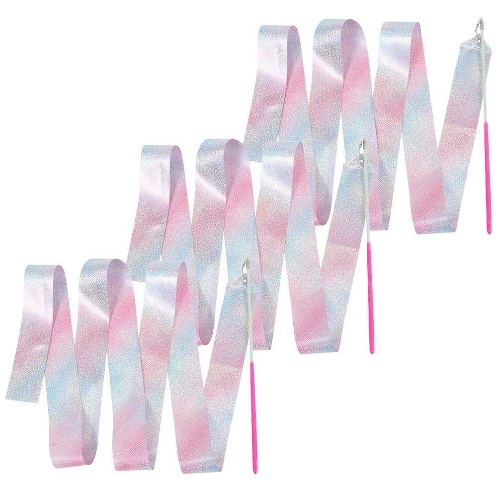 3 Pcs Ribbons Dance Decorative Gymnastics Performing Aldult Dancing Fitness Silk Fiberglass Adults Bright Color
3 Pcs Ribbons Dance Decorative Gymnastics Performing Aldult Dancing Fitness Silk Fiberglass Adults Bright Color