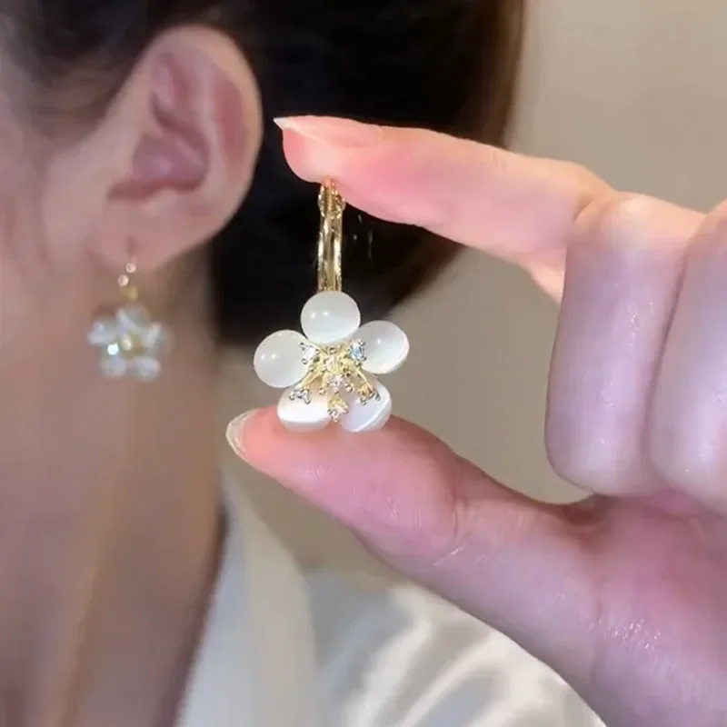 Temperament Opal Five-petal Flower Ear Hook Women's Fashion Personalized Daily Earrings Accessories Party Jewelry Birthday Gifts
Temperament Opal Five-petal Flower Ear Hook Women's Fashion Personalized Daily Earrings Accessories Party Jewelry Birthday Gifts