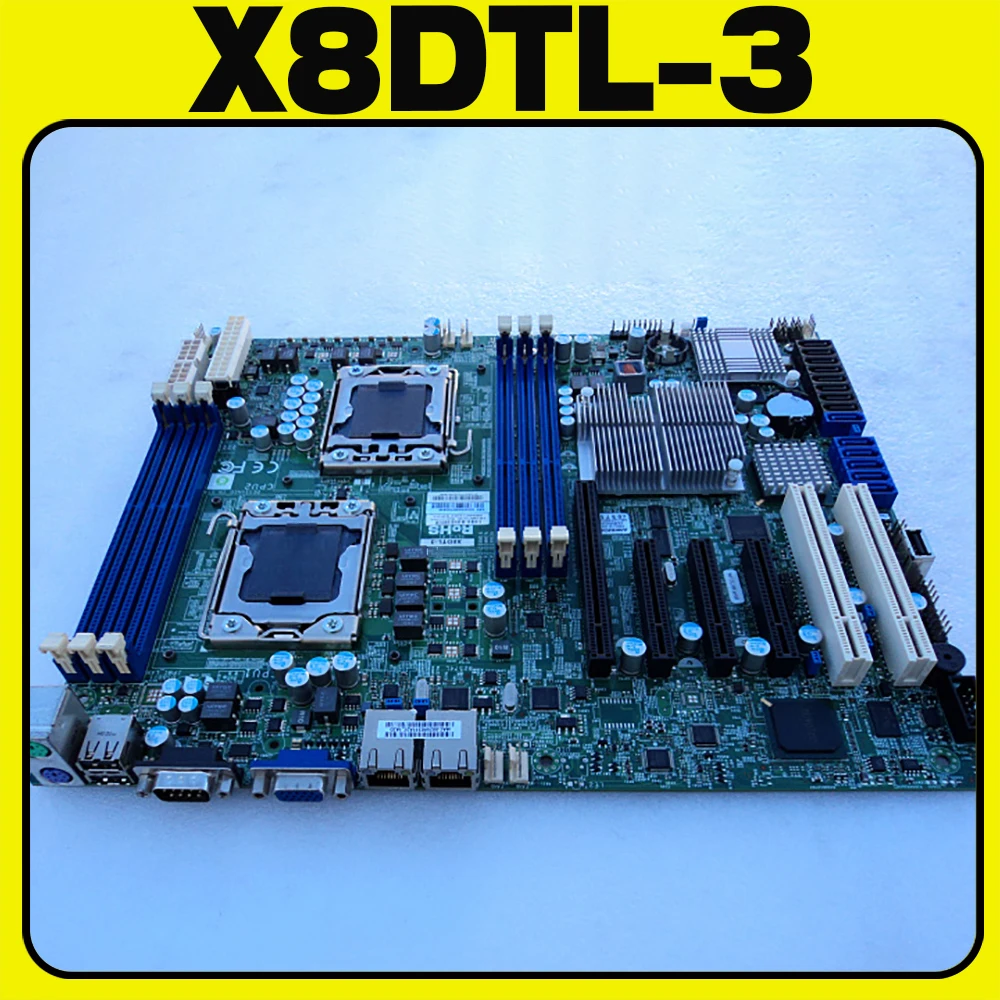 Серверная материнская плата X8DTL-3 DDR3 SATA2 PCI-E 2 0 процессор Xeon серии 5600/5500 для Supermicro
