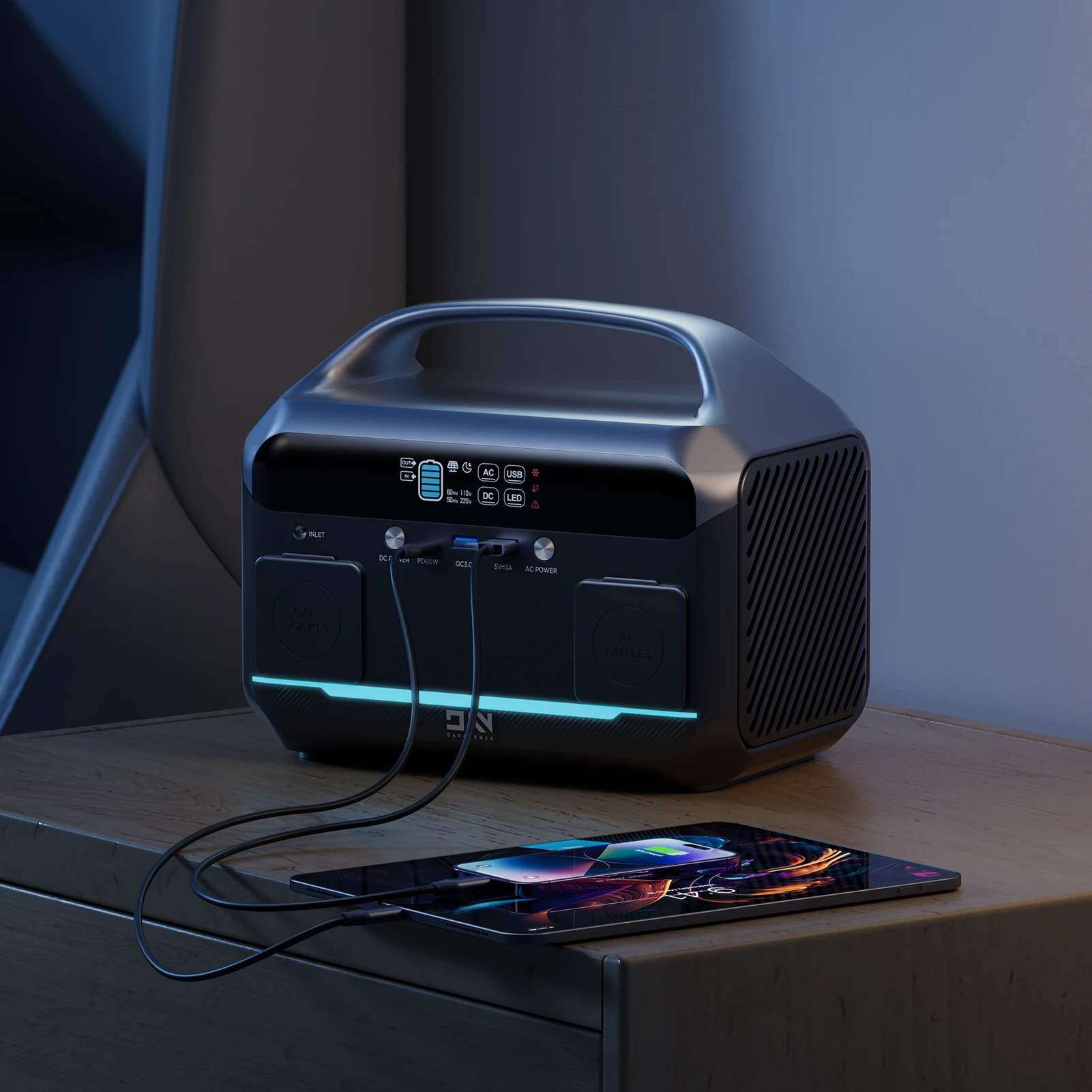 DaranEner NEO300 Portable Power Station 268Wh 300W LiFePO4 Battery Emergency Backup Power Supply Solar Generator with LED Light
DaranEner NEO300 Portable Power Station 268Wh 300W LiFePO4 Battery Emergency Backup Power Supply Solar Generator with LED Light