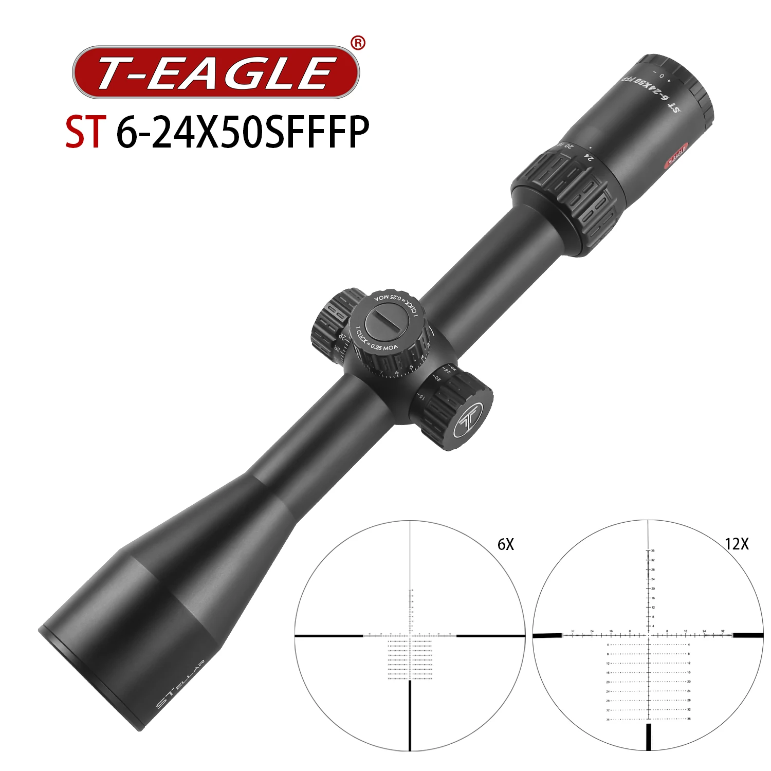 T-eagle Tactical Riflescope Spotting ST 6-24X50 FFP Rifle Scope for Hunting PCP Air Gun Optical Collimator Airsoft Sight
T-eagle Tactical Riflescope Spotting ST 6-24X50 FFP Rifle Scope for Hunting PCP Air Gun Optical Collimator Airsoft Sight