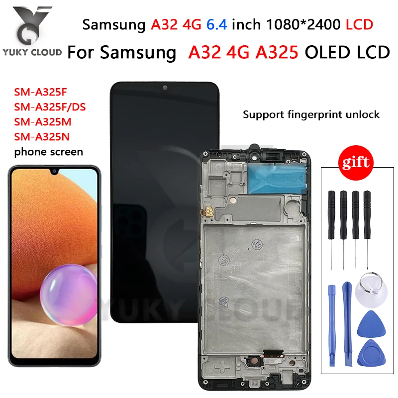 6,4 "Оригинальный ЖК-дисплей Samsung A325 для Samsung Galaxy A32 4G A325 дисплей сенсорный экран дигитайзер Запчасти для Samsung A325 ЖК-дисплей
6,4 "Оригинальный ЖК-дисплей Samsung A325 для Samsung Galaxy A32 4G A325 дисплей сенсорный экран дигитайзер Запчасти для Samsung A325 ЖК-дисплей
