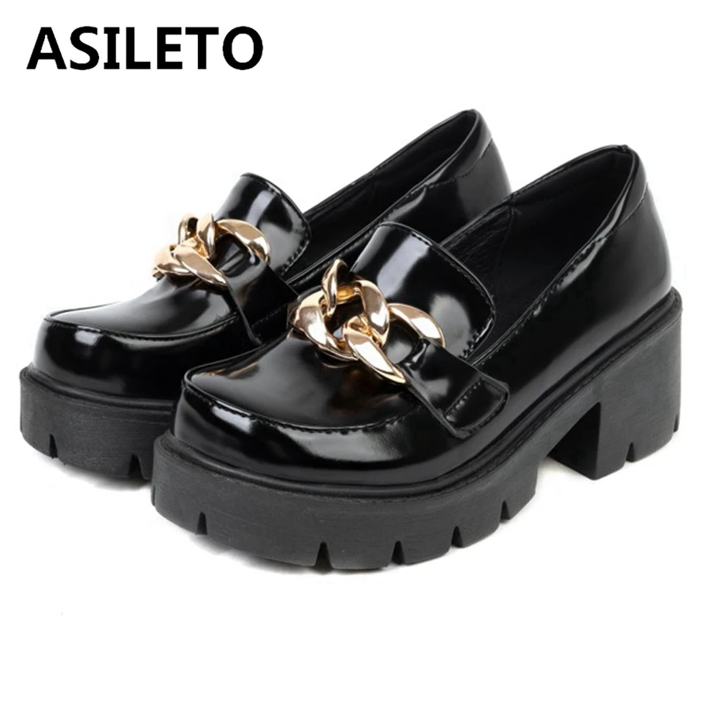 ASILETO Sapatos Femininos Female Fashion Mary Janes Round Toe Metal Loafers Oxfords Casual Ladies Sneakers Shoes For Women F1620
ASILETO Sapatos Femininos Female Fashion Mary Janes Round Toe Metal Loafers Oxfords Casual Ladies Sneakers Shoes For Women F1620
