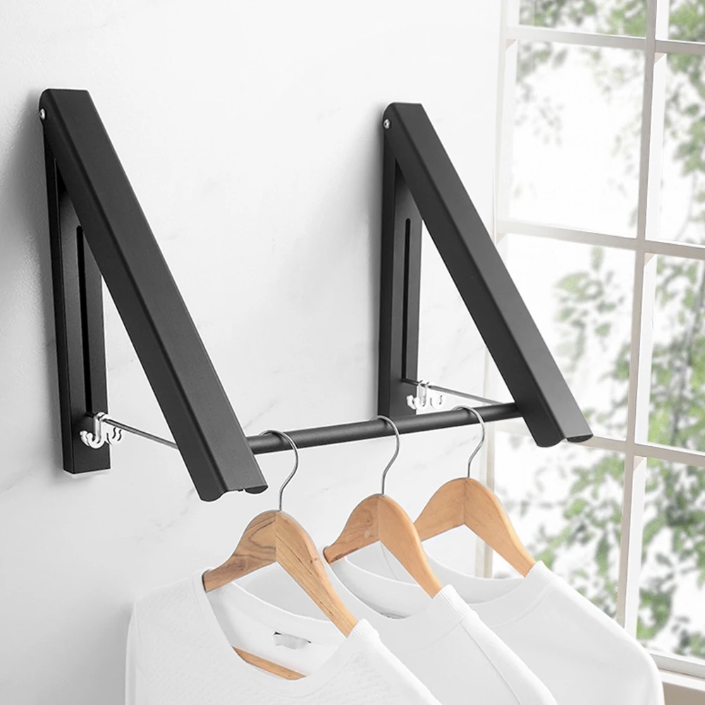 Clothes Hanger Organizer A Pair Wall-mounted Invisible Clothes Rail Drying Rack Folding Hanger Drying Rack
Clothes Hanger Organizer A Pair Wall-mounted Invisible Clothes Rail Drying Rack Folding Hanger Drying Rack