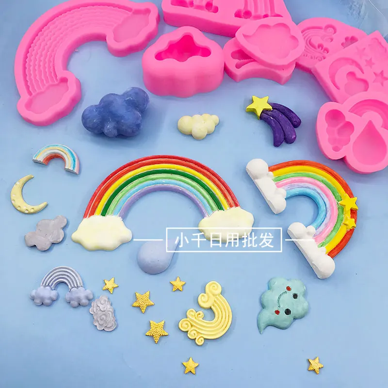 Cartoon Rainbow Cloud Silicone Mold chocolate Fondant Mold Cake Decorating Tools Chocolate Gumpaste Mold
Cartoon Rainbow Cloud Silicone Mold chocolate Fondant Mold Cake Decorating Tools Chocolate Gumpaste Mold