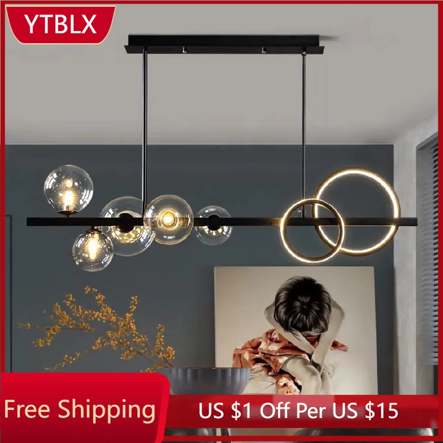 Nordic long chandelier LED Black Gold chandelier For Dining Room Table Living Room Kitchen home decoration glass ball chandelier
Nordic long chandelier LED Black Gold chandelier For Dining Room Table Living Room Kitchen home decoration glass ball chandelier