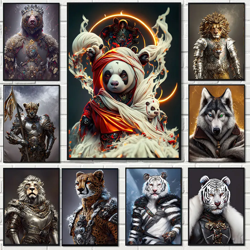 Abstract Animal Sci-Fi Warrior Canvas Wall Painting Art Monkey Panda Tiger Posters and Prints Picture For Living Room Home Decor
Abstract Animal Sci-Fi Warrior Canvas Wall Painting Art Monkey Panda Tiger Posters and Prints Picture For Living Room Home Decor