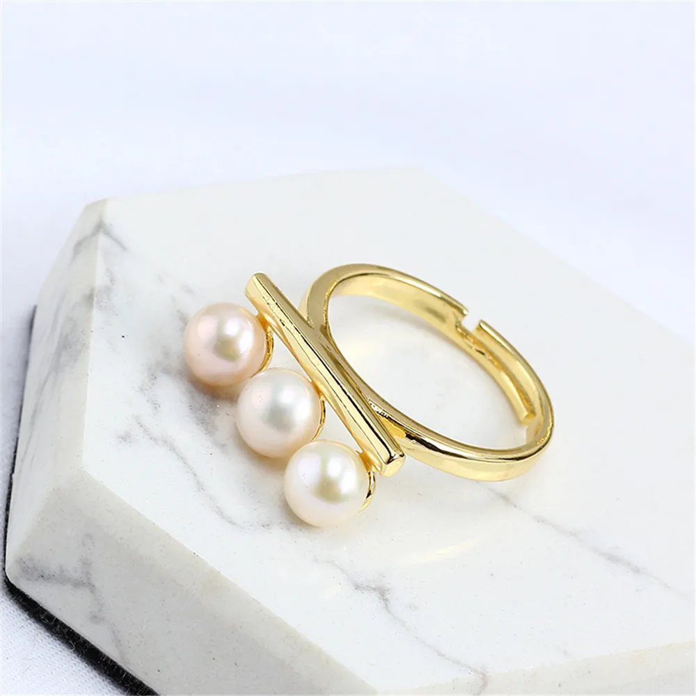 14K gold DIY ring smooth balance wood pearl ring accessories large temperament elegant opening adjustable female
14K gold DIY ring smooth balance wood pearl ring accessories large temperament elegant opening adjustable female